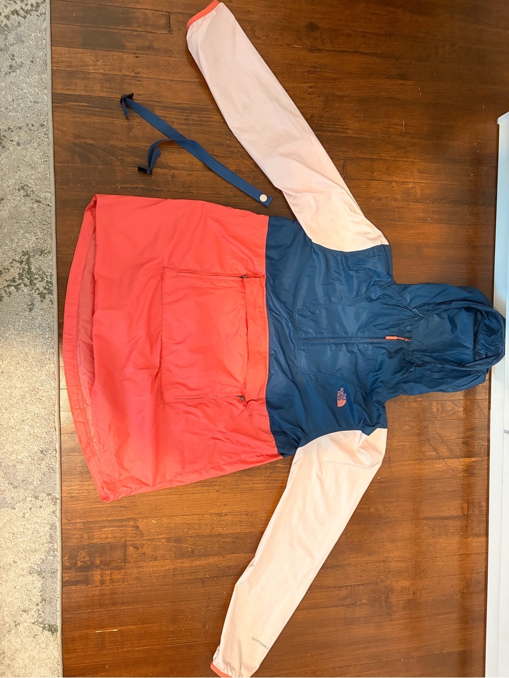 The North Face Women's FanorakTwo-Tone Pink and Blue Anorak Pullover Windbreaker